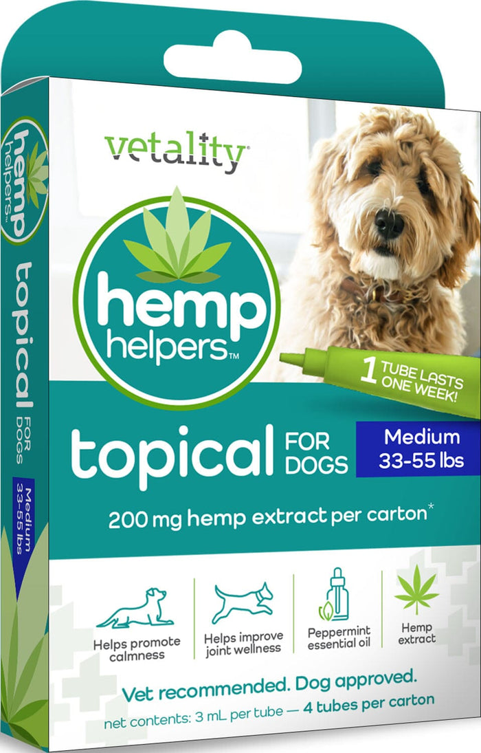 Vetality Hemp Helpers Topical for Dogs - 33-55 Lbs - 4 Ds