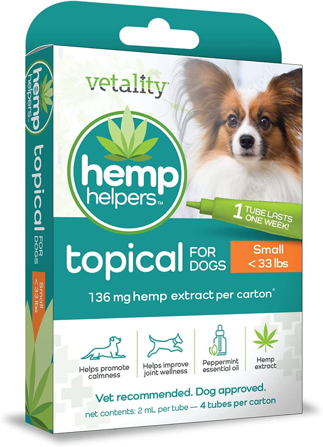 Vetality Hemp Helpers Topical for Dogs - Under 33 Lbs - 4 Ds  