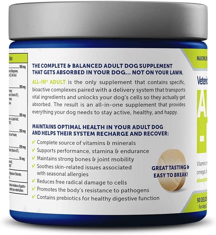 Vetericyn All In Adult Dog Supplements - 90 Count  