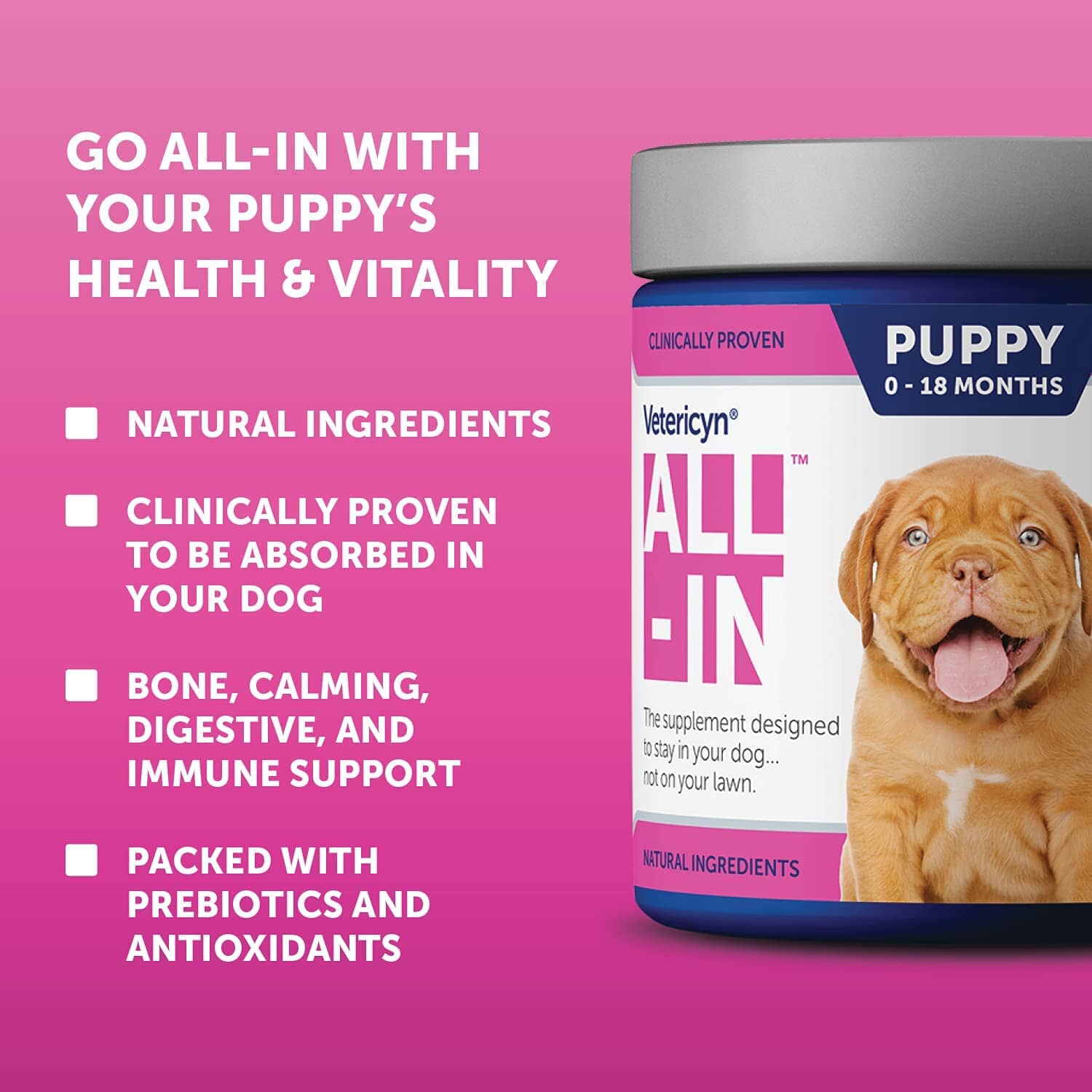 Vetericyn All In Puppy Supplements - 90 Count  