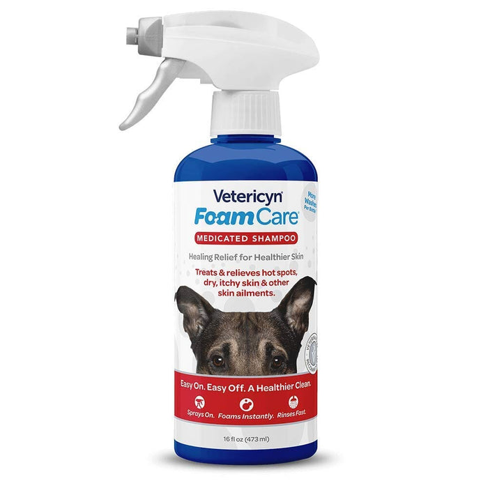 Vetericyn Foamcare Medicated Pet Dog Shampoo - 16 Oz