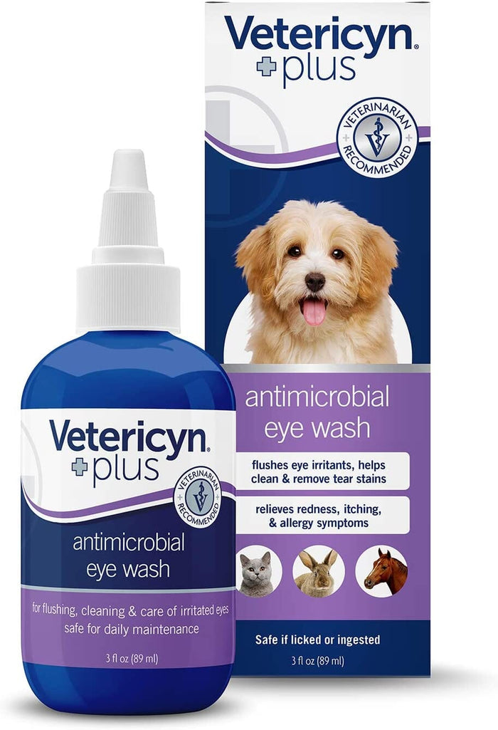 Vetericyn Plus Antimicrobial Eye Wash Dog Eye Care - 3 Oz
