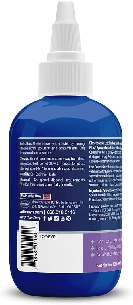 Vetericyn Plus Antimicrobial Ophthalmic Gel Dog Eye Care - 3 Oz  