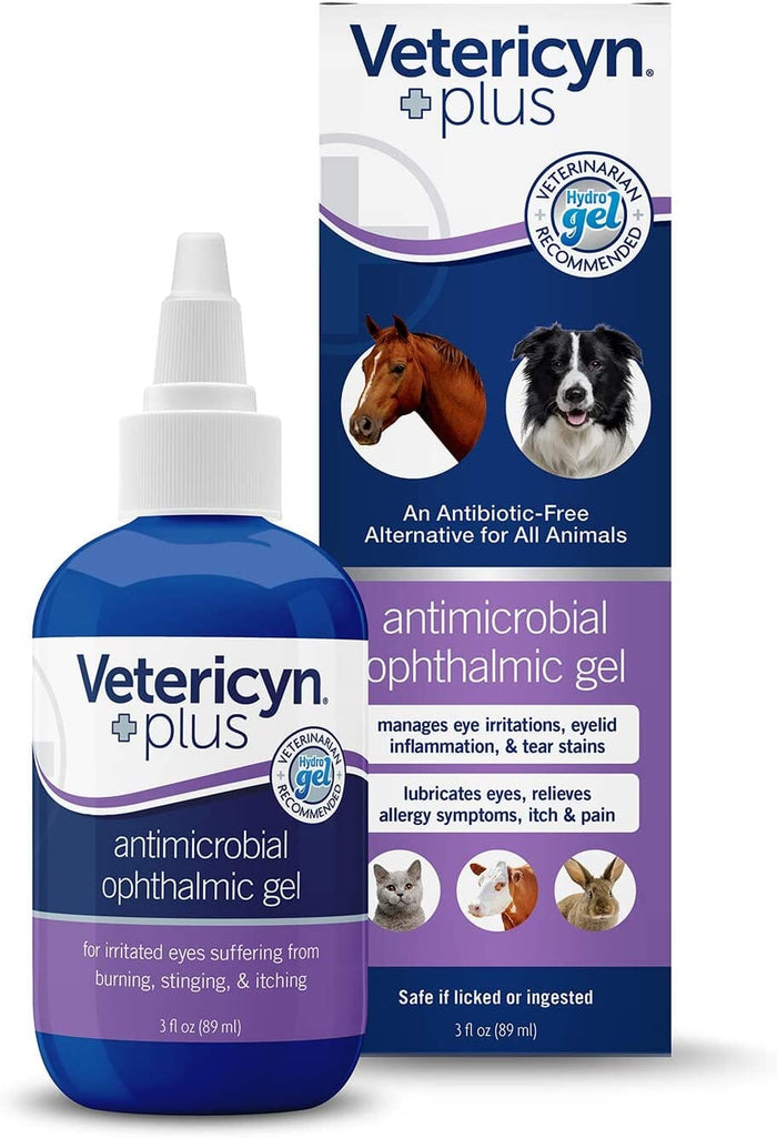 Vetericyn Plus Antimicrobial Ophthalmic Gel Dog Eye Care - 3 Oz