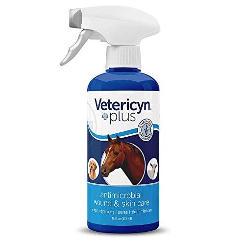 Vetericyn Plus Antimicrobial Wound & Skin Care Veterinary Supplies Sprays/Daubers - 16 ...