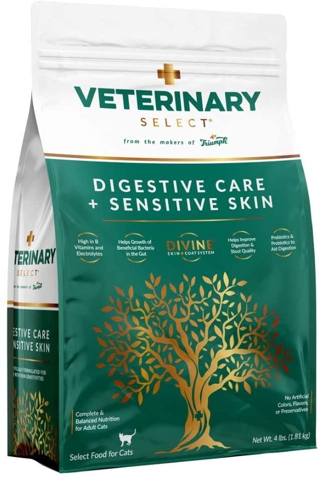 Veterinary Select Digestive Care & Sensitive Skin Dry Cat Food - 4 lb Bag  