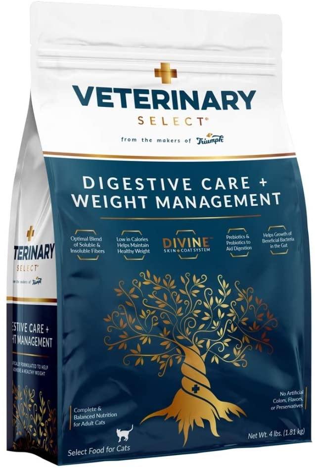 Veterinary Select Digestive Care & Weight Management Dry Cat Food - 4 lb Bag  