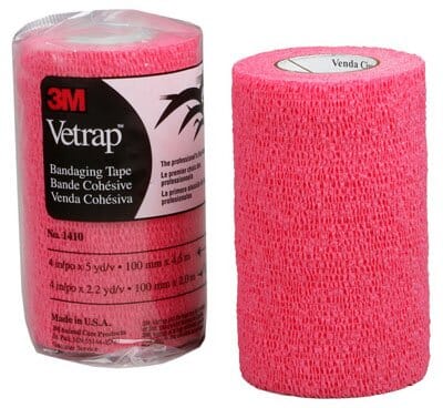 Vetrap Bandaging Tape - Red - 4 In X 5 Yd - 18 Pack