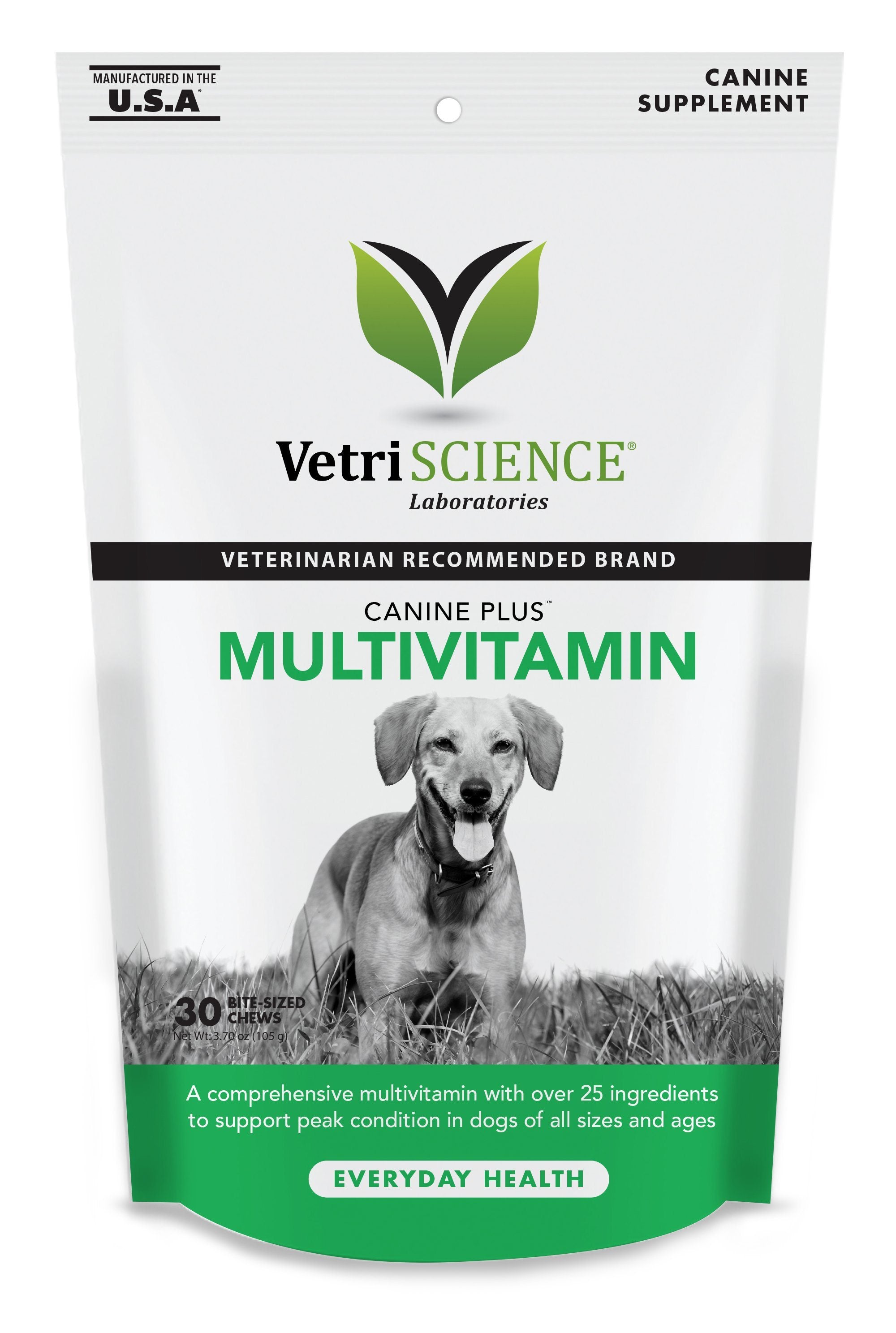 Vetriscience Labs Canine Plus Mult-Vitamin Dog Supplements - 30 ct Pouch  