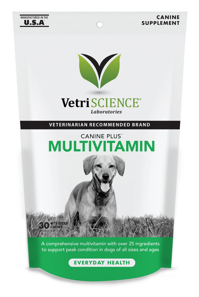 Vetriscience Labs Canine Plus Mult-Vitamin Dog Supplements - 30 ct Pouch