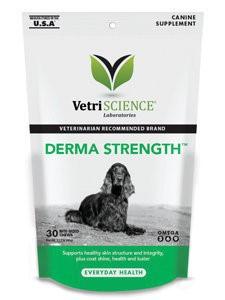 Vetriscience Labs DermaStrength for Dogs Skin and Coat Dog Supplements - 30 ct Pouch