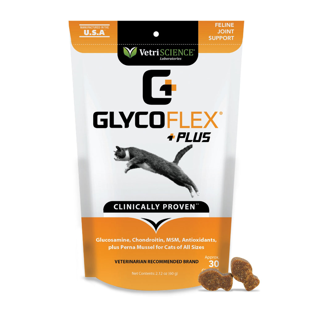 Vetriscience Labs GlycoFlex for Cats Hip and Joint Cat Supplements - 30 ct Pouch  