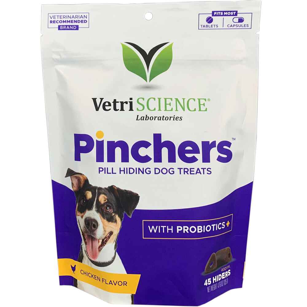 Vetriscience Labs Pinchers Chicken Pill Pocket Hiding Soft and Chewy Dog Treats - 45 Count  