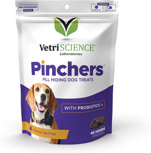 Vetriscience Labs Pinchers Peanut Butter Pill Pocket Hiding Soft and Chewy Dog Treats -...
