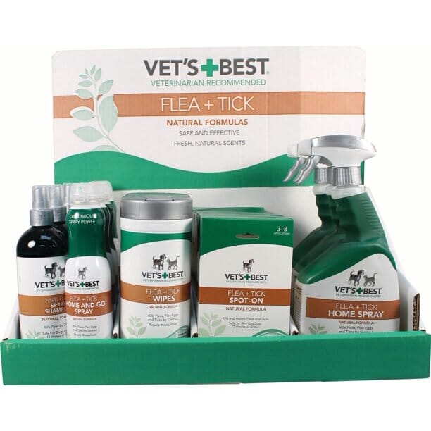 Vet's Best 18pc Natural Flea & Tick Display Protection Kit  