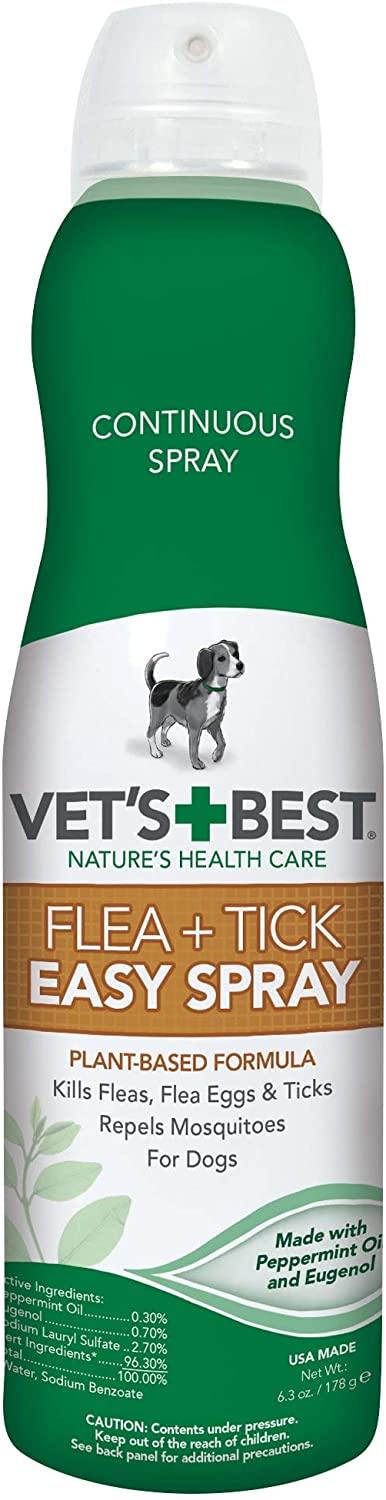 Vet's Best Natural Flea Home and Go Dog Flea and Tick Spray - 6.3 oz