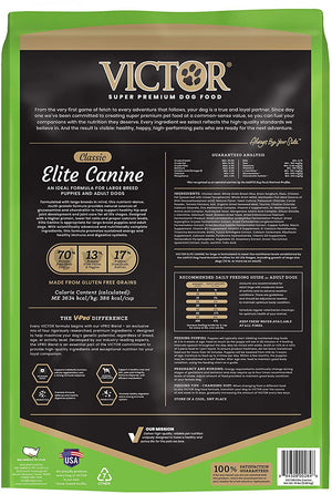 Victor Elite Canine Dry Dog Food 15 lb Bag Pet Life