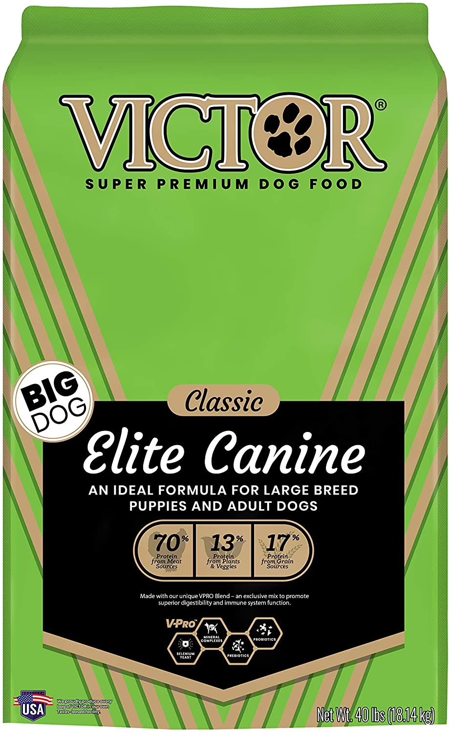 Victor Elite Canine Dry Dog Food - 40 lb Bag  