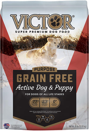 Victor Grain Free Active Puppy and Dog Dry Food Dry Dog Food - 15 lb Bag