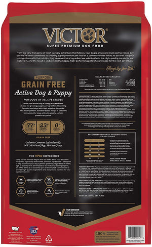 Victor Grain Free Active Puppy and Dog Dry Food Dry Dog Food 40