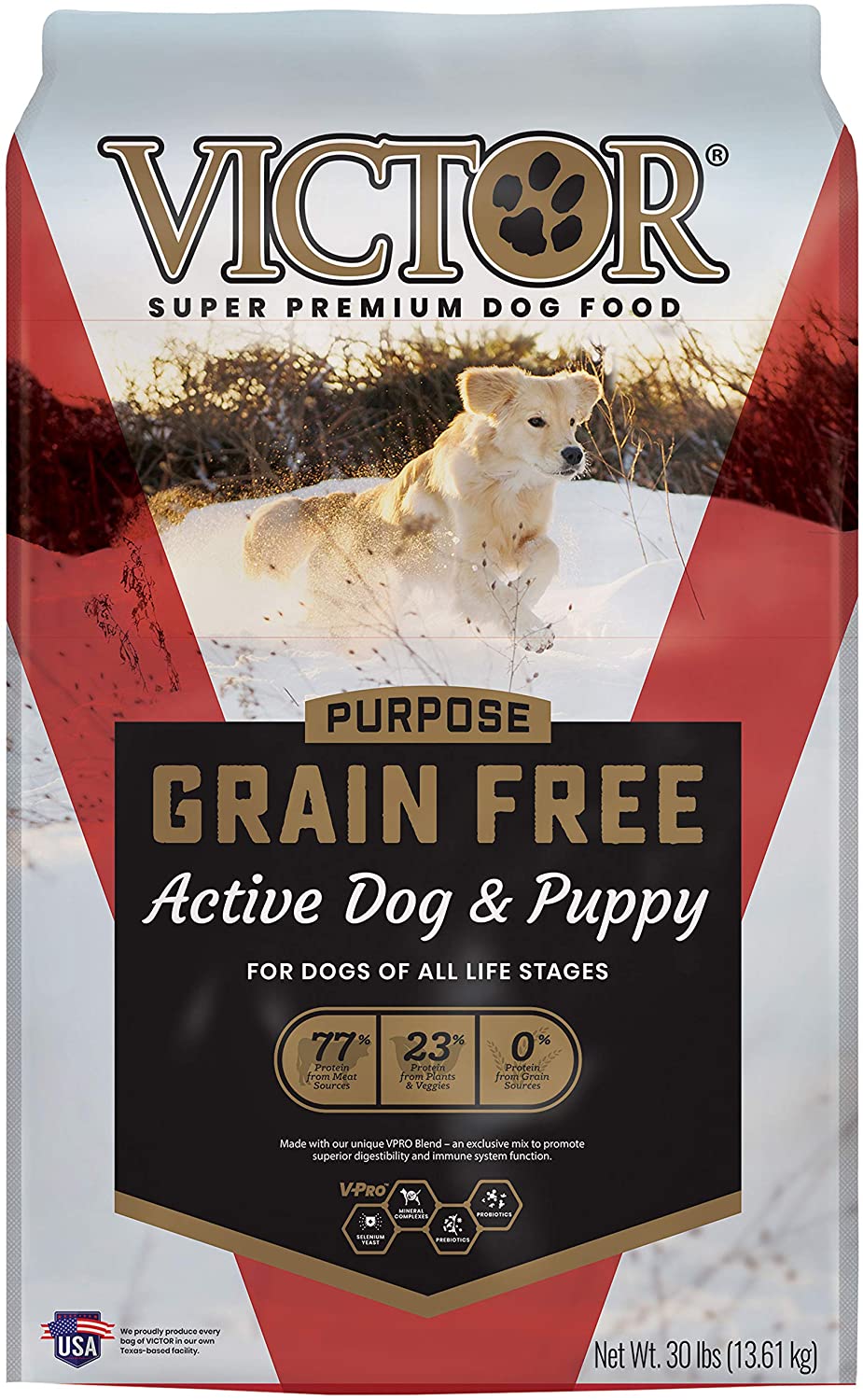 Victor Grain Free Active Puppy and Dog Dry Food Dry Dog Food - 40 lb Bag  