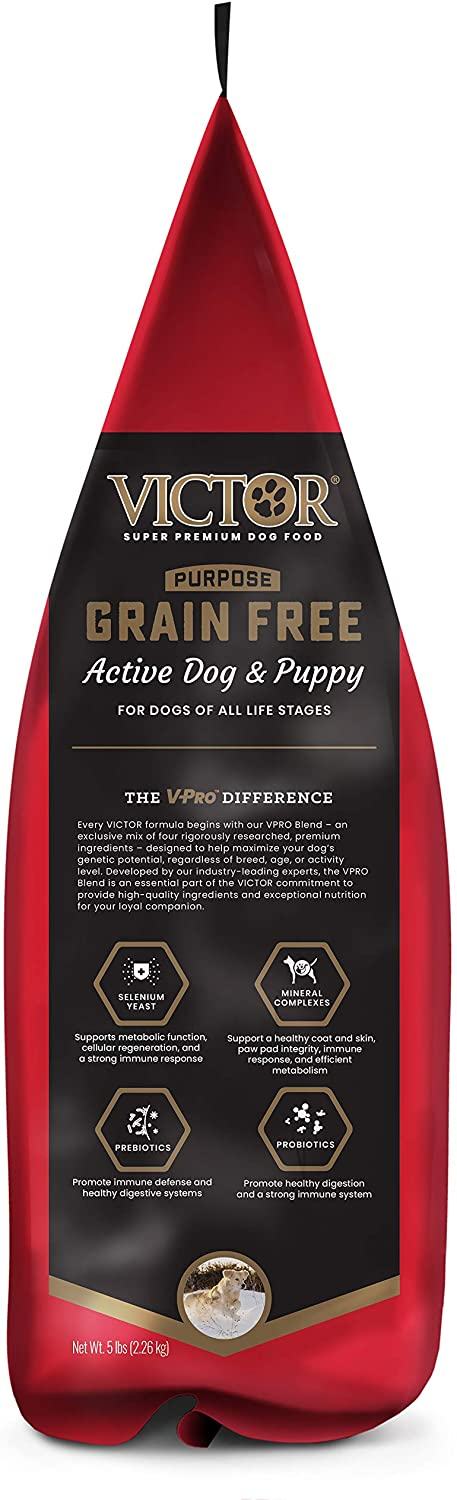 Victor Grain Free Active Puppy and Dog Dry Food Dry Dog Food - 5 lb Bag  