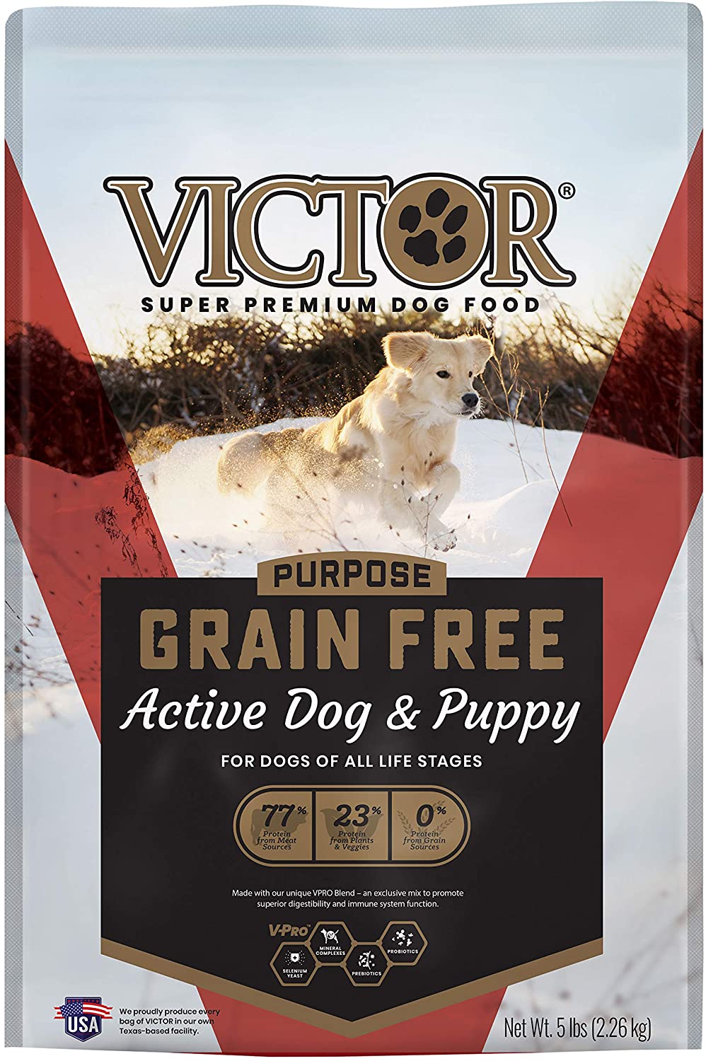 Victor Grain Free Active Puppy and Dog Dry Food Dry Dog Food - 5 lb Bag  