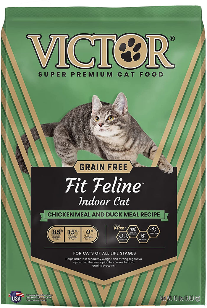 Victor Grain Free Fit Feline Indoor Cat Dry Cat Food - 15 lb Bag