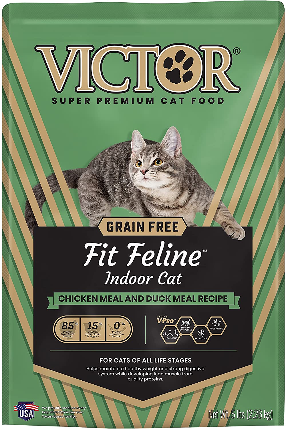 Victor Grain Free Fit Feline Indoor Cat Dry Cat Food - 5 lb Bag  