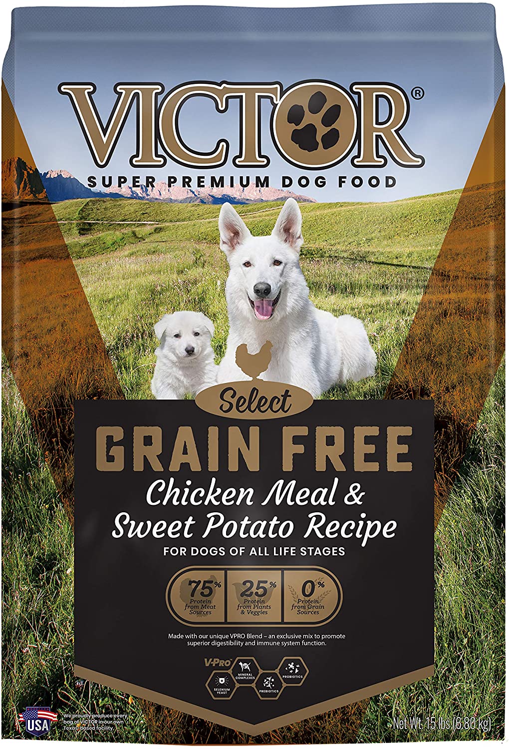 Victor Grain Free Formula Chicken Dry Dog Food - 15 lb Bag  