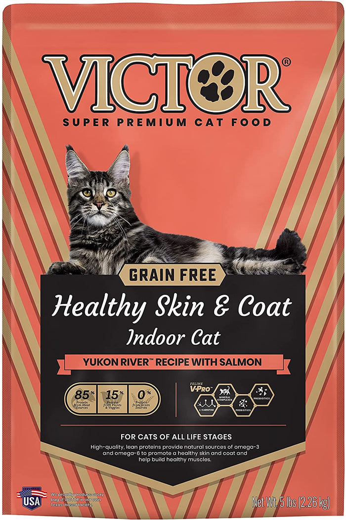 Victor Grain Free Healthy Skin & Coat Indoor Cat Dry Cat Food - 5 lb Bag