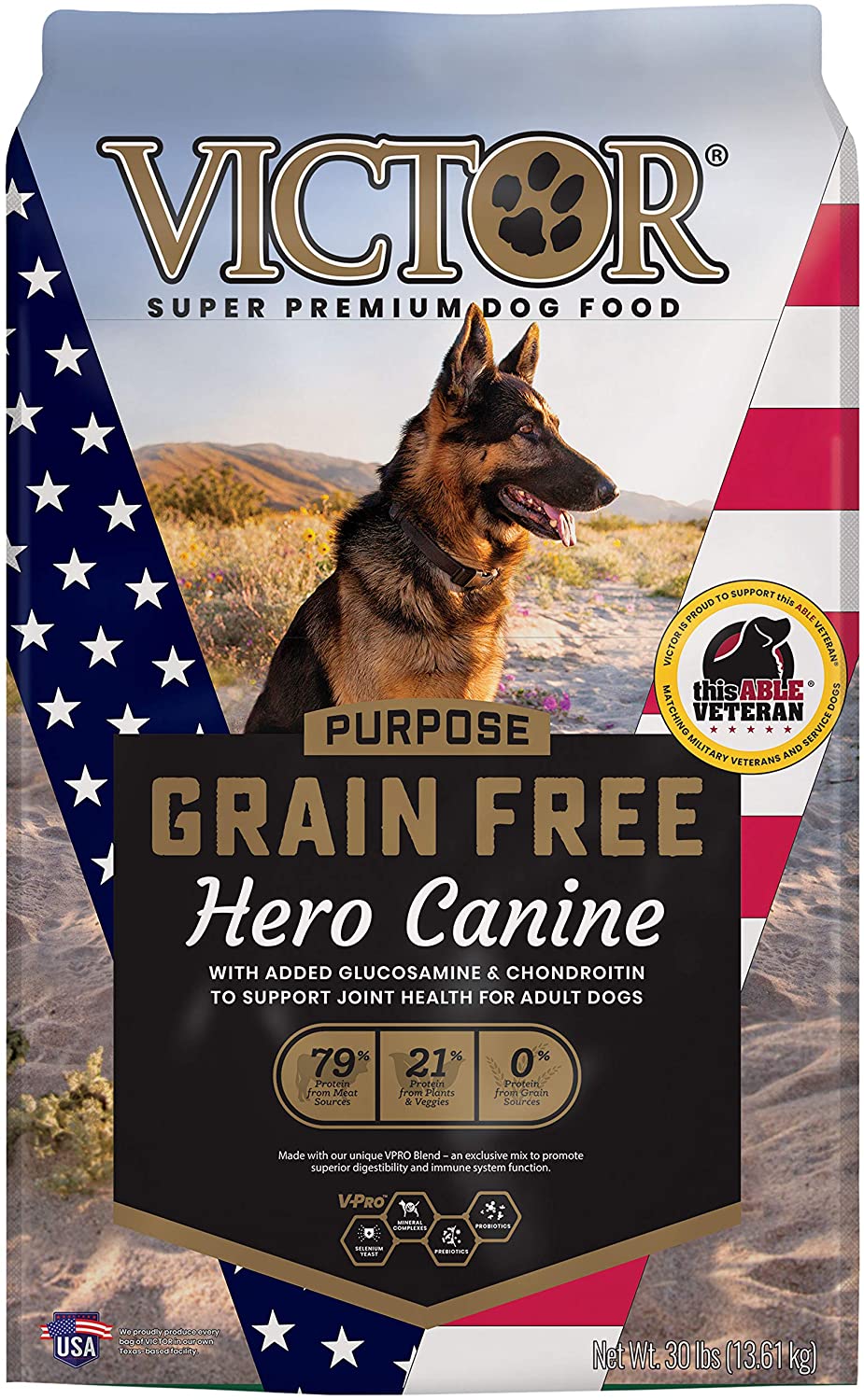 Victor Grain Free Hero Formula Dry Dog Food - 30 lb Bag  