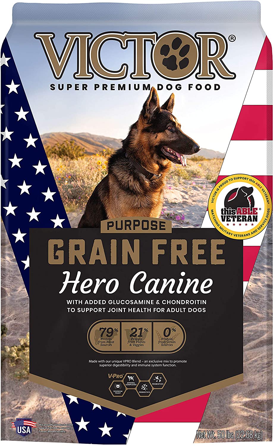 Victor Grain Free Hero Formula Dry Dog Food - 50 lb Bag  