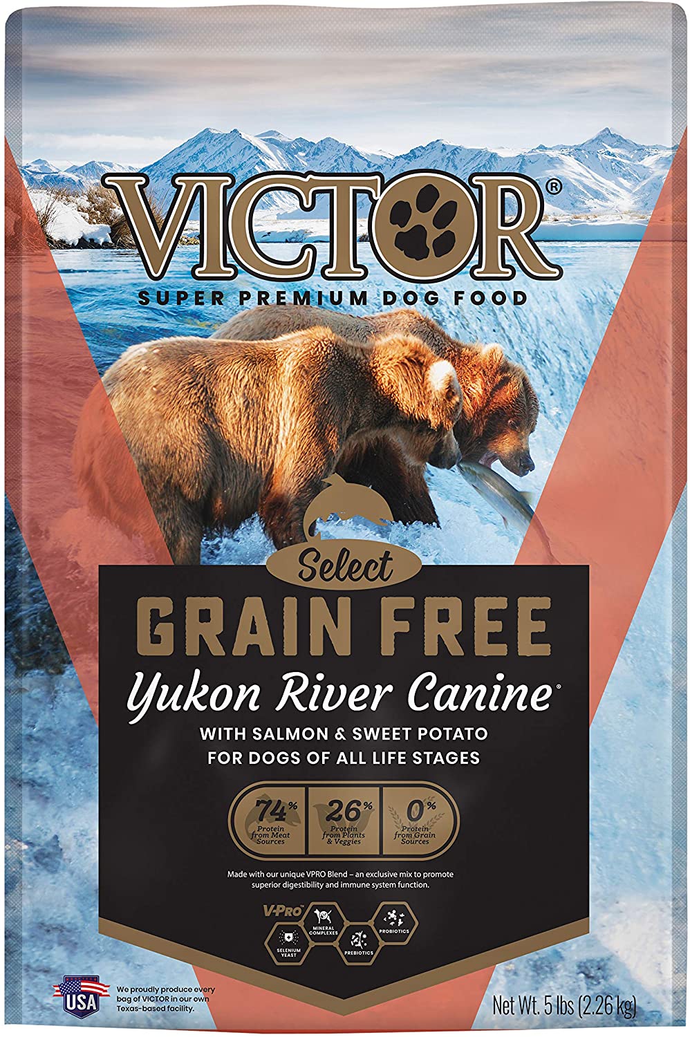 Victor Grain Free Yukon River Formula Dry Dog Food - 5 lb Bag  