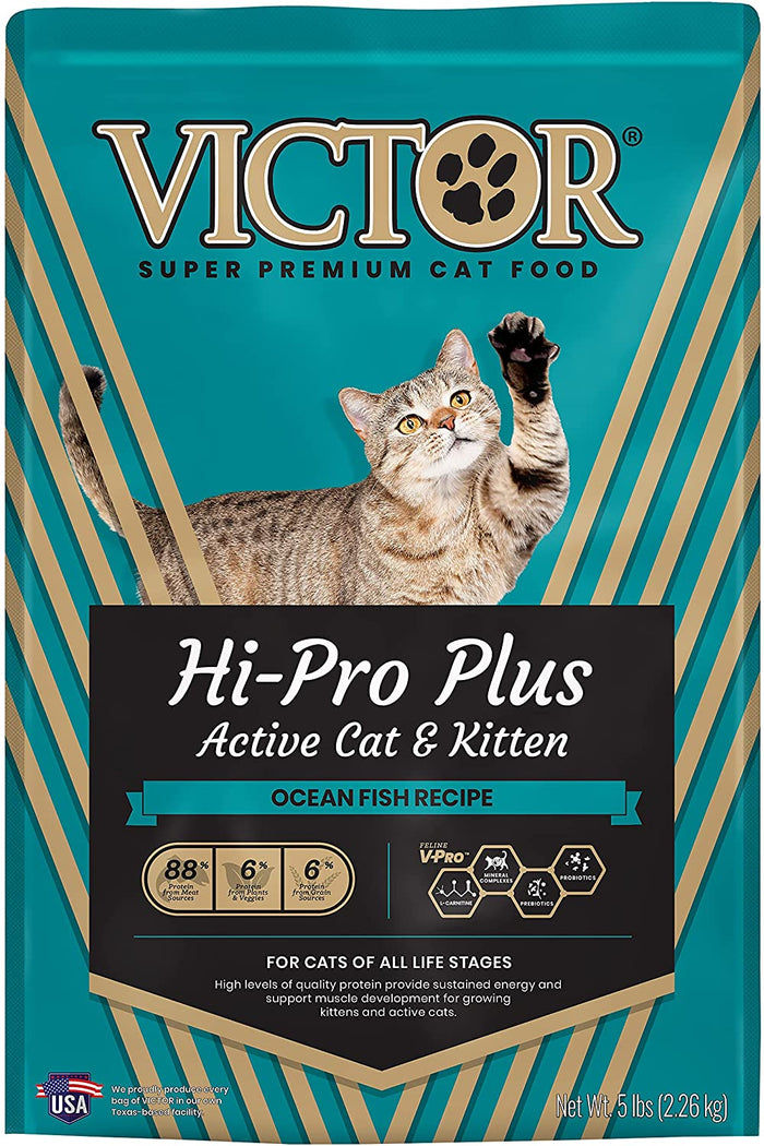 Victor Hi-Pro Plus Active Cat & Kitten Dry Cat Food - 5 lb Bag