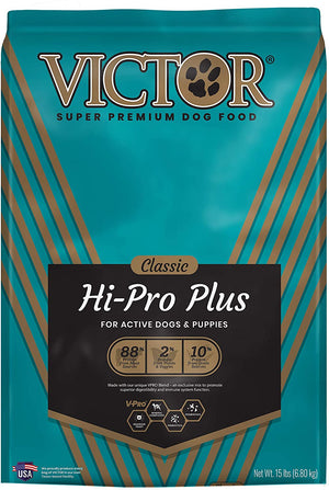 Victor Hi-Pro Plus Formula Dry Dog Food - 15 lb Bag