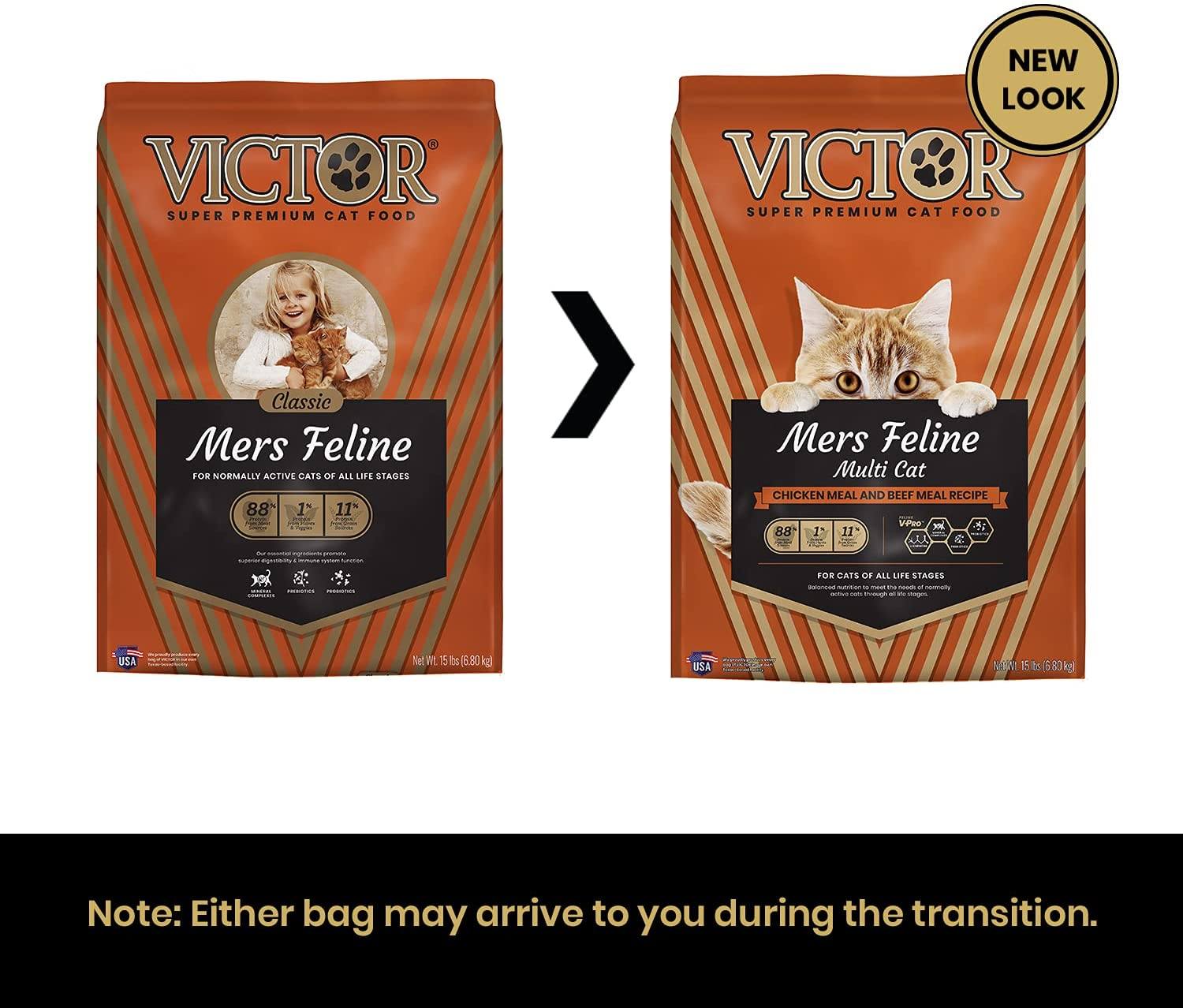 Victor Mer's Classic Feline Dry Cat Food - 15 lb Bag  