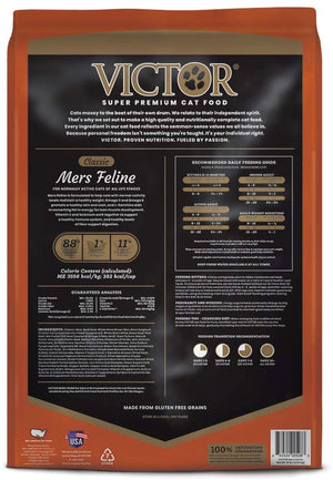 Victor Mer s Classic Feline Dry Cat Food 15 lb Bag Pet Life