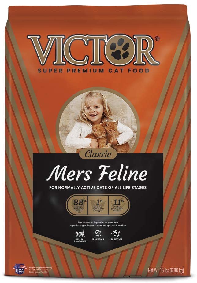 Victor Mer's Classic Feline Dry Cat Food - 15 lb Bag  