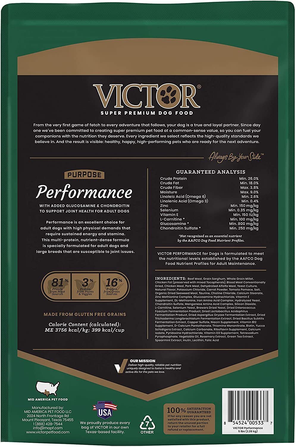 Victor professional formula dry best sale dog food