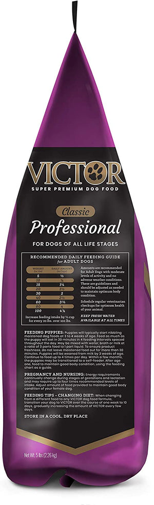 Victor Professional Formula Dry Dog Food 5 lb Bag Pet Life