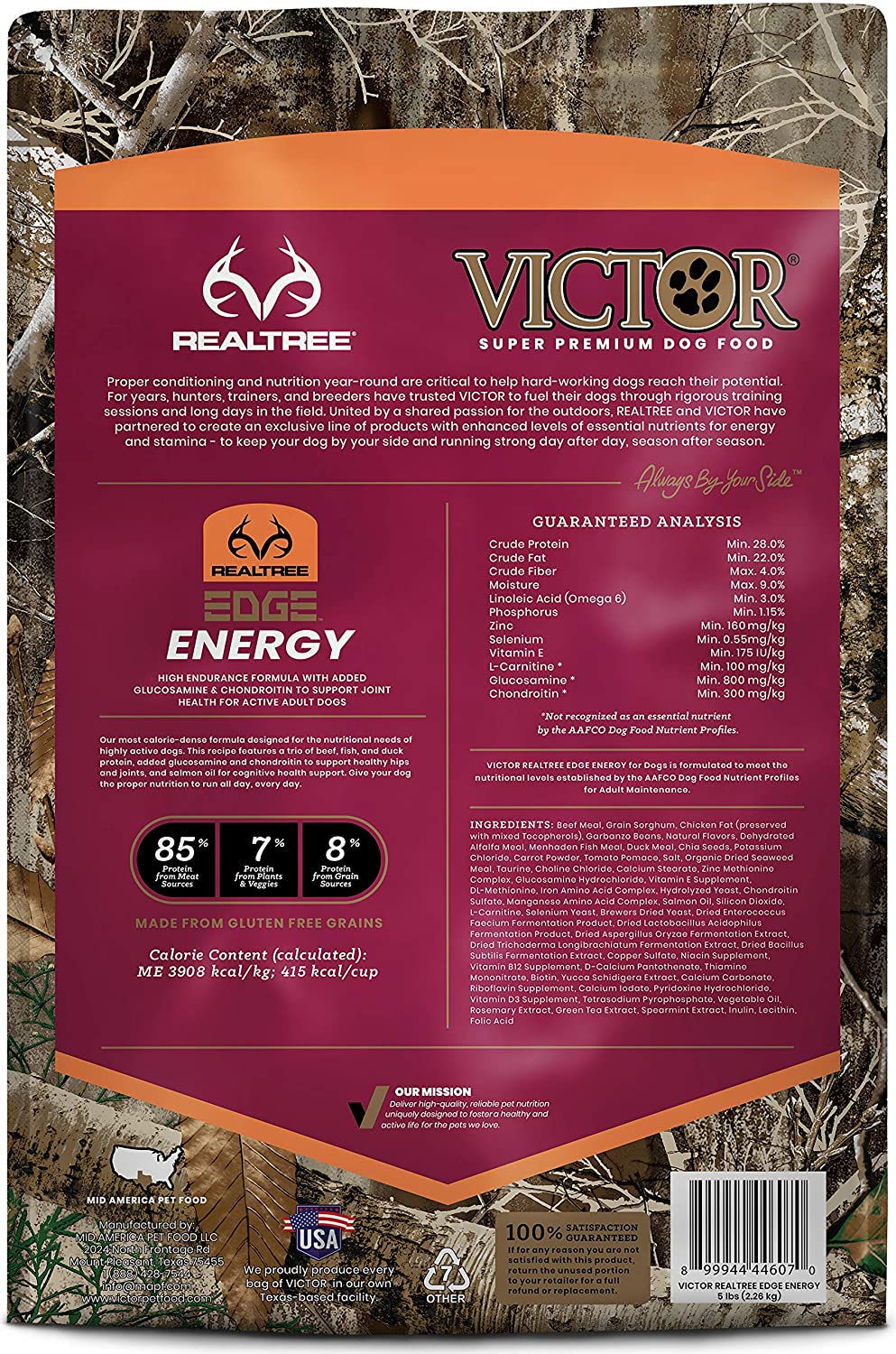 Victor Realtree Edge Energy Dry Dog Food - 5 lb Bag  