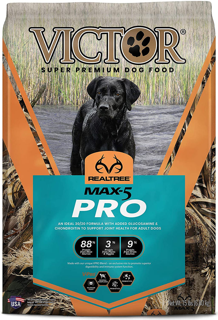Victor Realtree Max-5 Pro Dry Dog Food - 15 lb Bag