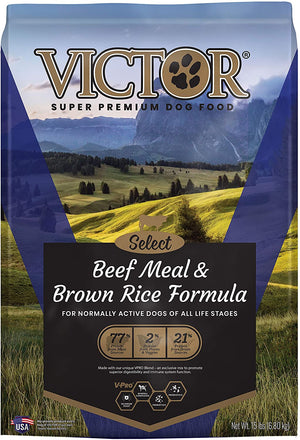 Victor Select Beef & Rice Formula Dry Dog Food - 15 lb Bag