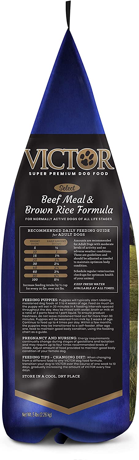 Victor Select Beef & Rice Formula Dry Dog Food - 5 lb Bag  