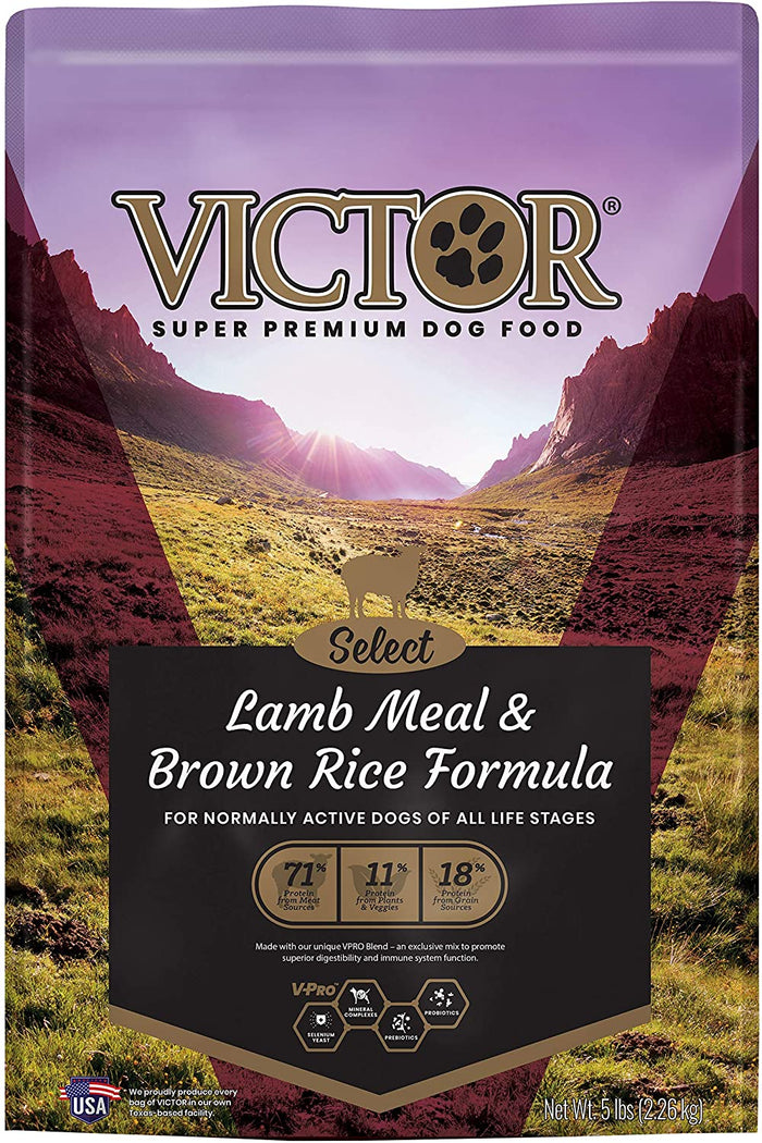 Victor Select Lamb & Rice Formula Dry Dog Food - 5 lb Bag