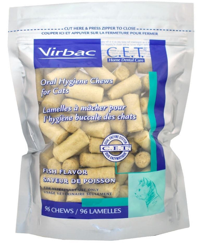 Virbac C.E.T. Fish Flavor Oral Hygiene Chews for Cats Pet Life