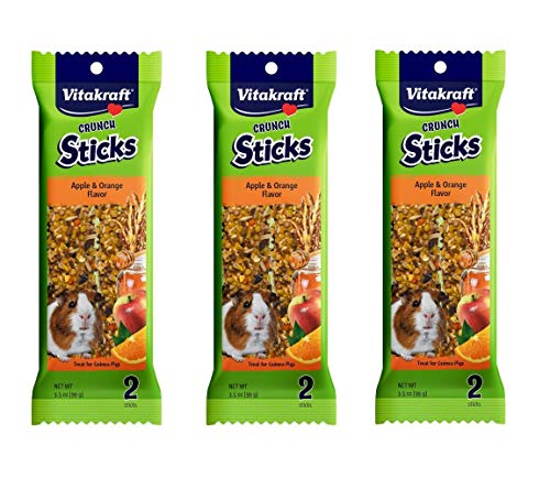 Vitakraft Crunch Sticks - Apple & Orange Flavor Guinea Pig Treat - 3.5 oz  