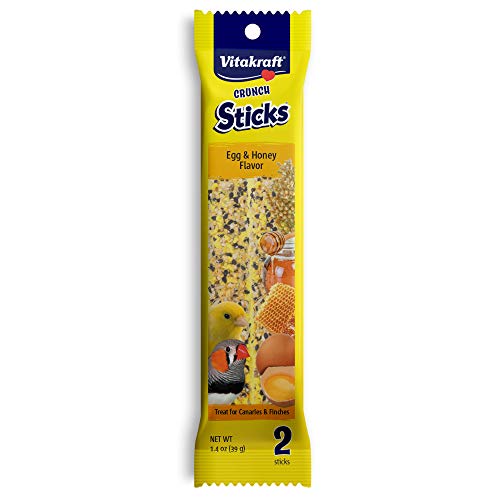 Vitakraft Crunch Sticks - Egg & Honey Flavor Canary & Finch Treat - 1.4 oz