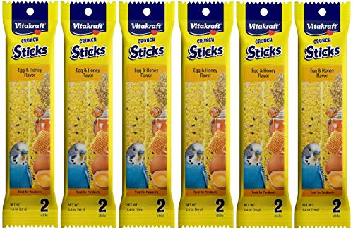 Vitakraft Crunch Sticks - Egg & Honey Flavor Parakeet Treat - 1.4 oz  